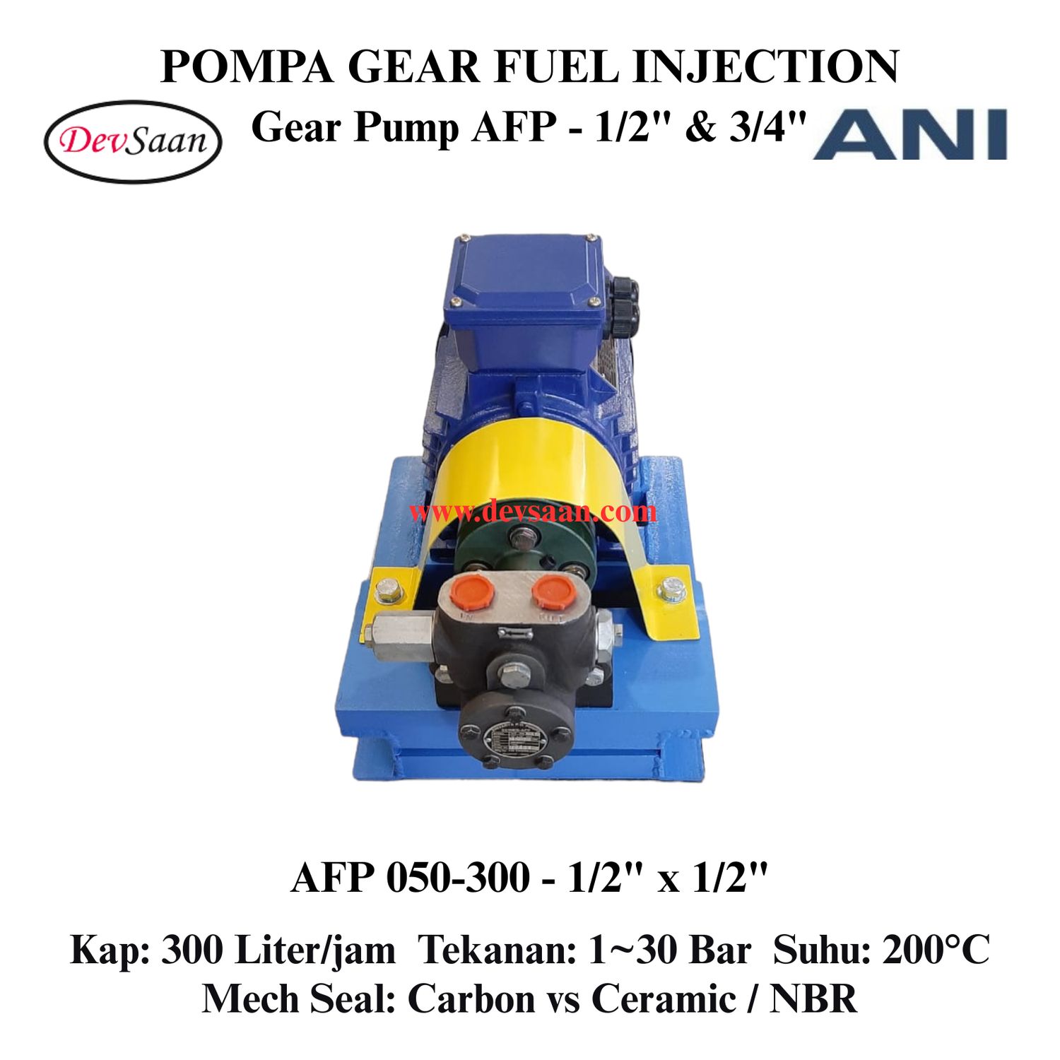 Internal Gear Pump AFP-050-300 Pompa Fuel Injection (Complete Set) 4pole
