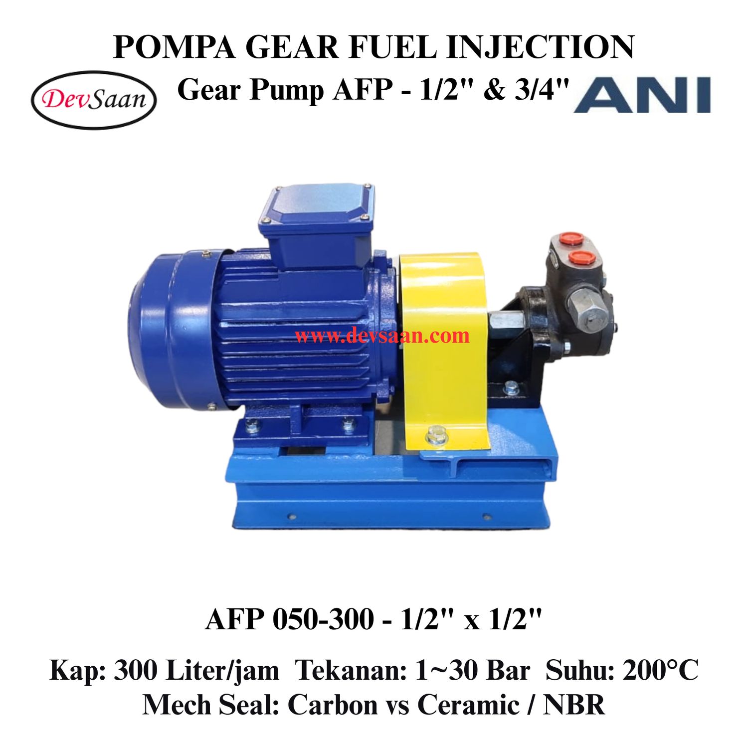 Internal Gear Pump AFP-050-300 Pompa Fuel Injection (Complete Set) 4pole