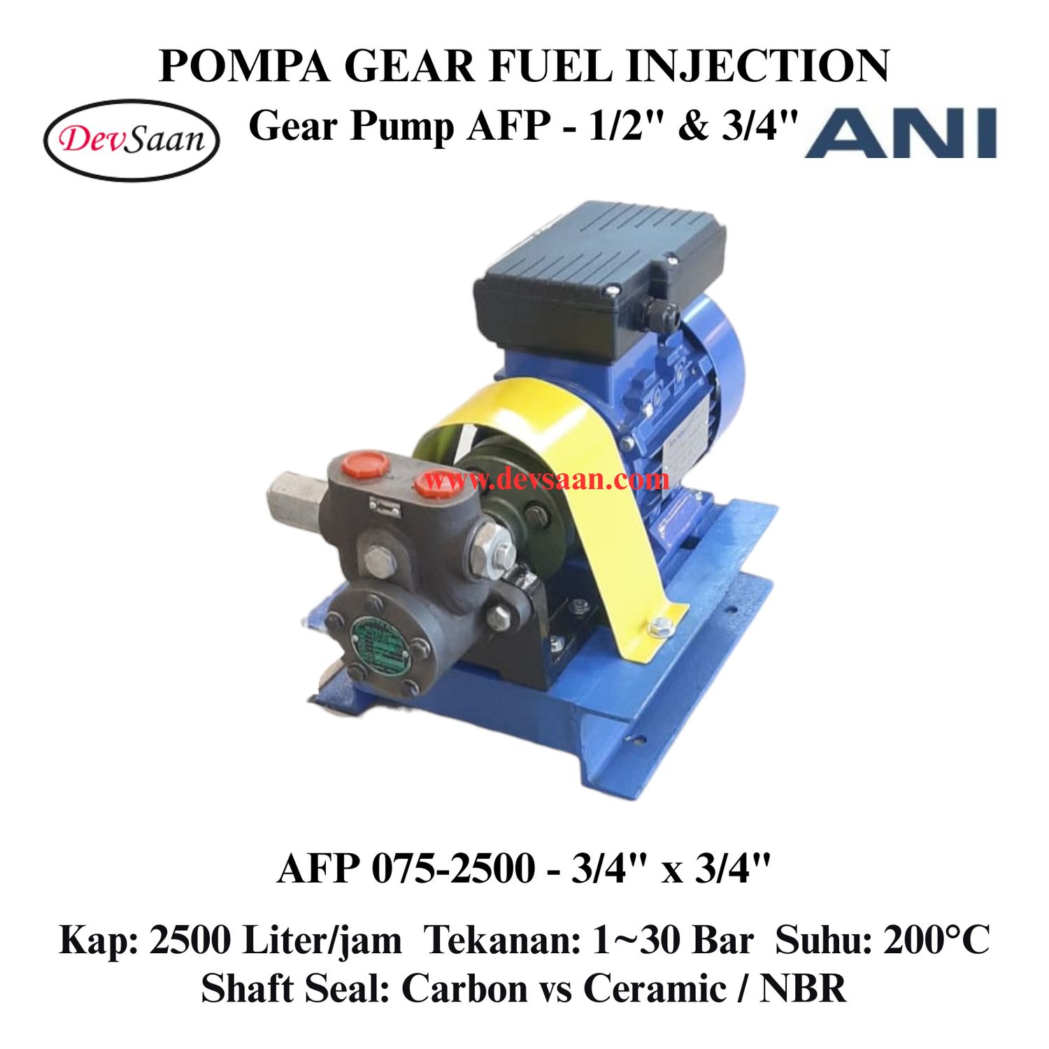 Internal Gear Pump AFP-075-2500 Pompa Fuel Injection (Complete Set) 4pole Internal Gear Pump AFP-075-2500 Pompa Fuel Injection (Complete Set) 4pole