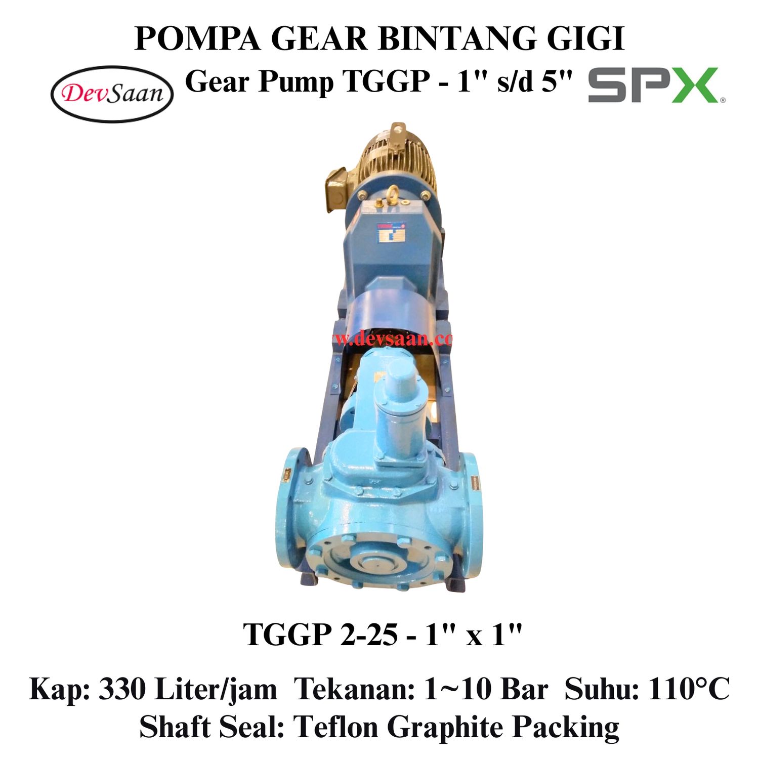 Gear Pump Internal TGGP 2-25 Pompa Gigi Bintang (Complete Set) 4pole