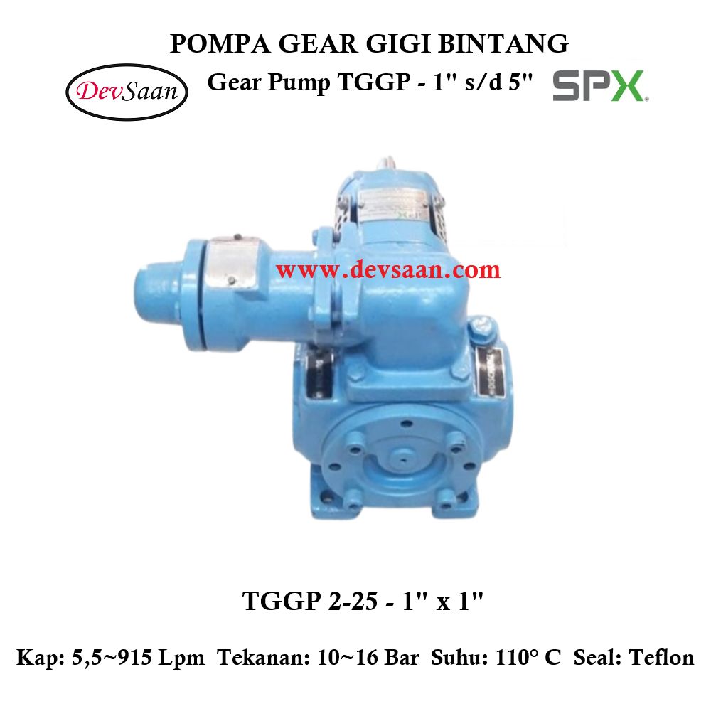 Gear Pump Internal TGGP 2-25 Pompa Gigi Bintang (Complete Set) 4pole
