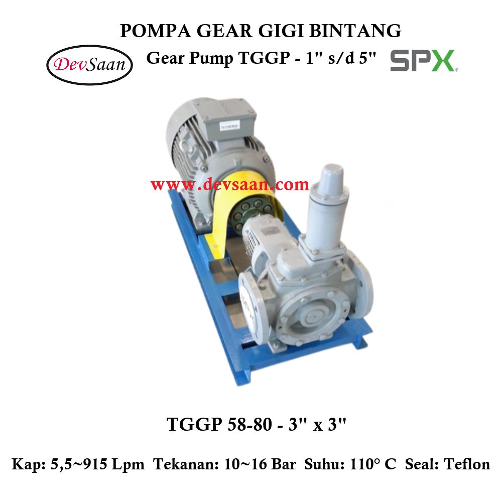 Gear Pump Internal TGGP 58-80 Pompa Gigi Bintang (Complete Set) 6pole Gear Pump Internal TGGP 58-80 Pompa Gigi Bintang (Complete Set) 6pole