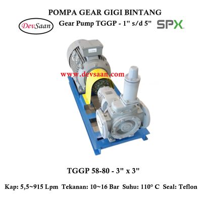 Gear Pump Internal TGGP 58-80 Pompa Gigi Bintang (Complete Set) 6pole Gear Pump Internal TGGP 58-80 Pompa Gigi Bintang (Complete Set) 6pole