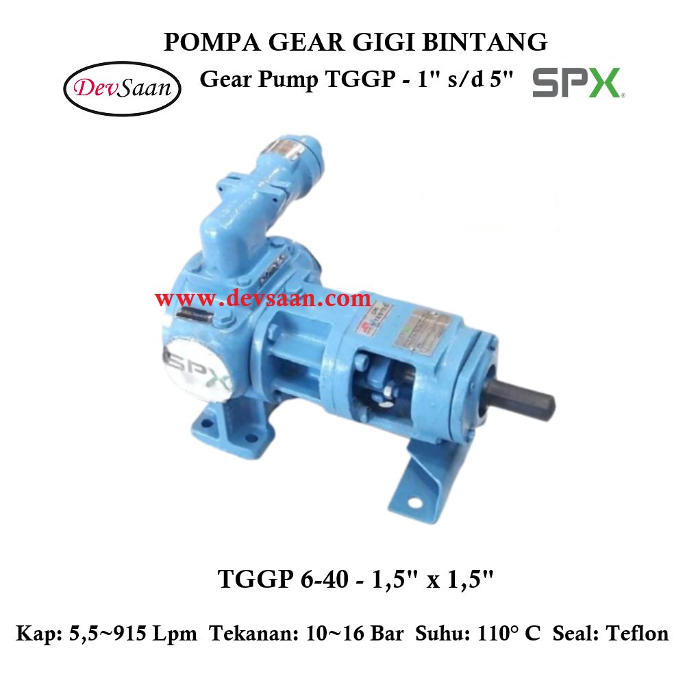 Gear Pump Internal TGGP 6-40 Pompa Gigi Bintang (Complete Set) 4pole