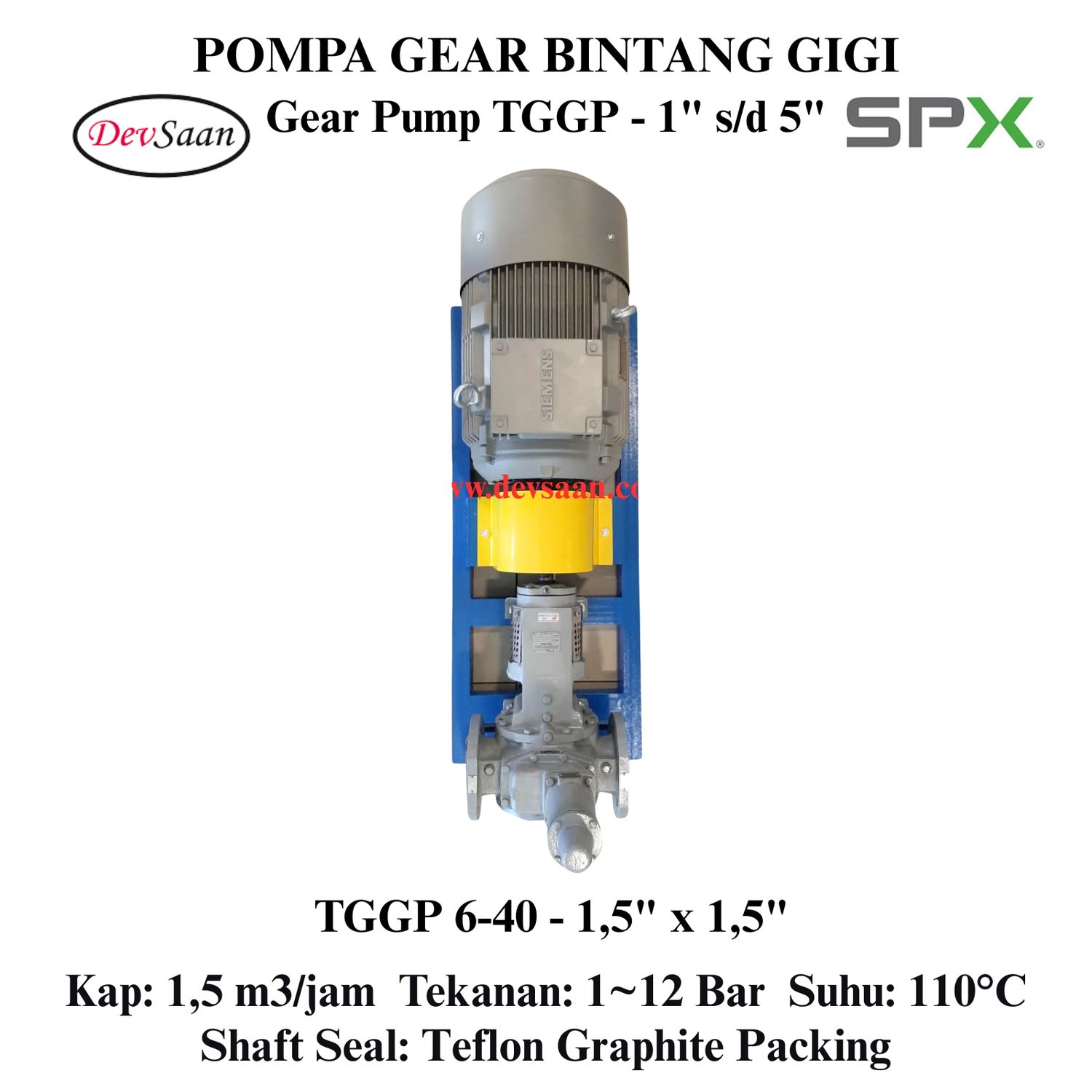 Gear Pump Internal TGGP 6-40 Pompa Gigi Bintang (Complete Set) 4pole