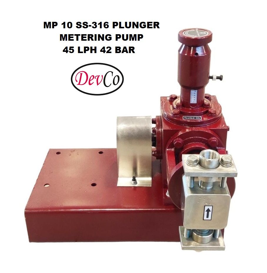 Pompa Dosing MP14542 SS-316 Plunger Metering Pump 45 LPH 42 Bar (Complete Set) 4pole