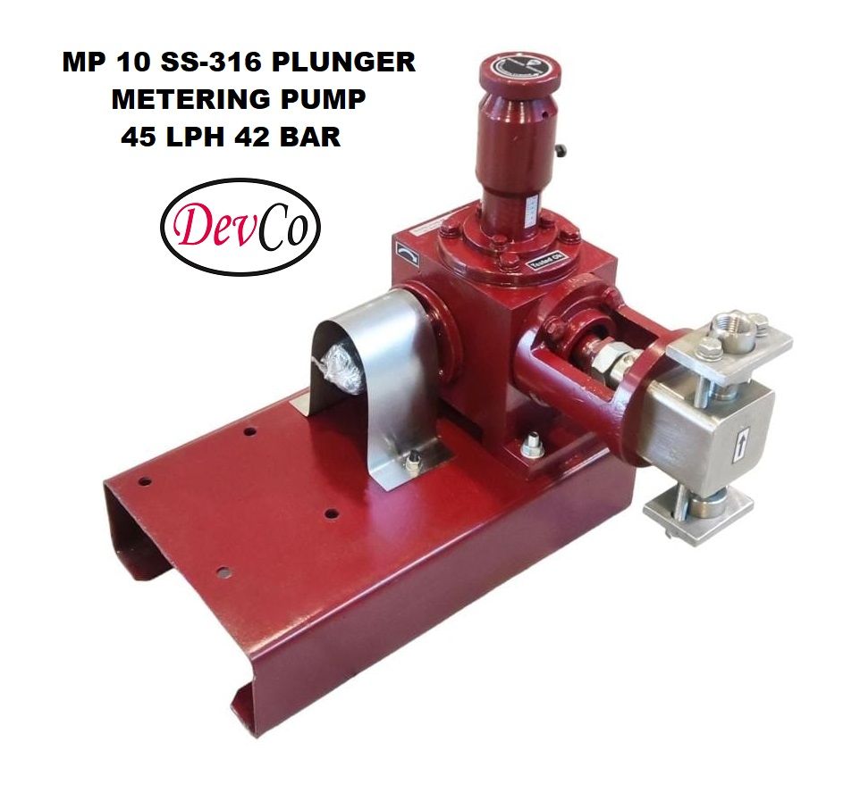 Pompa Dosing MP14542 SS-316 Plunger Metering Pump 45 LPH 42 Bar (Complete Set) 4pole