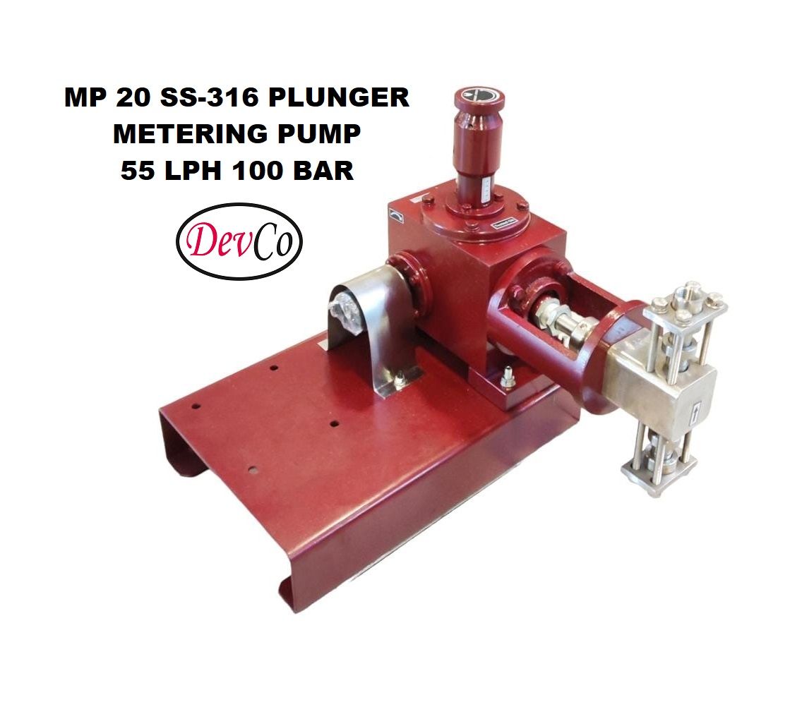 Pompa Dosing MP255100 SS-316 Plunger Metering Pump 55 LPH 100 Bar (Complete Set) 4pole