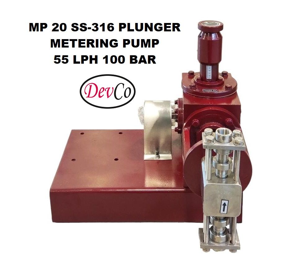 Pompa Dosing MP255100 SS-316 Plunger Metering Pump 55 LPH 100 Bar (Complete Set) 4pole