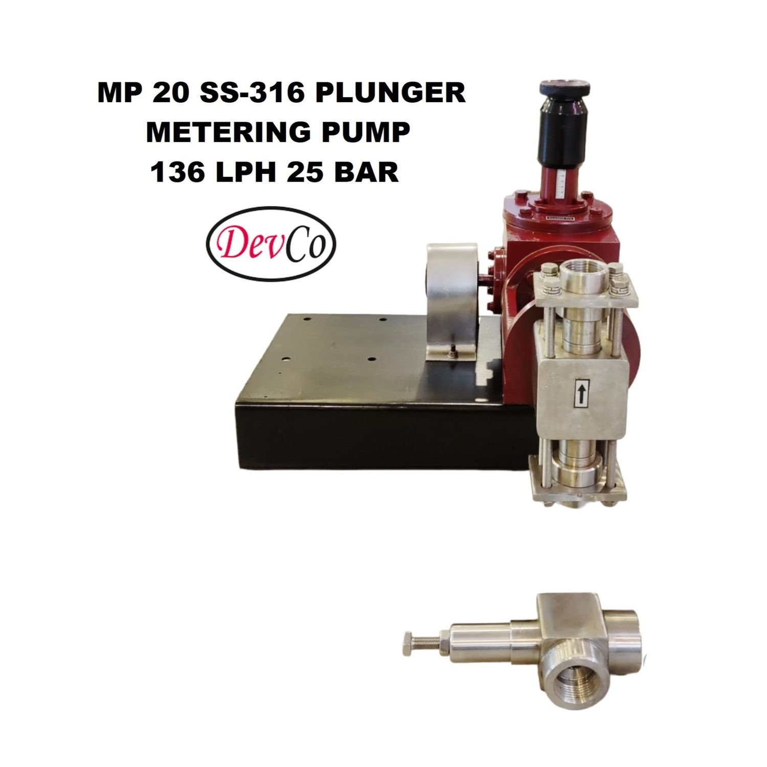 Pompa Dosing MP213625 SS-316 Plunger Metering Pump 136 LPH 25 Bar (Complete Set) 4pole