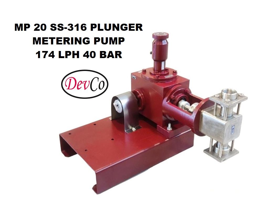 Pompa Dosing MP217440 SS-316 Plunger Metering Pump 174 LPH 40 Bar (Complete Set) 4pole