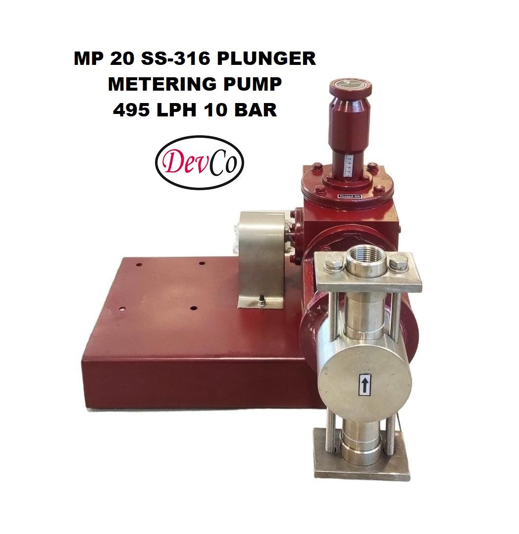 Pompa Dosing MP249510 SS-316 Plunger Metering Pump 495 LPH 10 Bar (Complete Set) 4pole