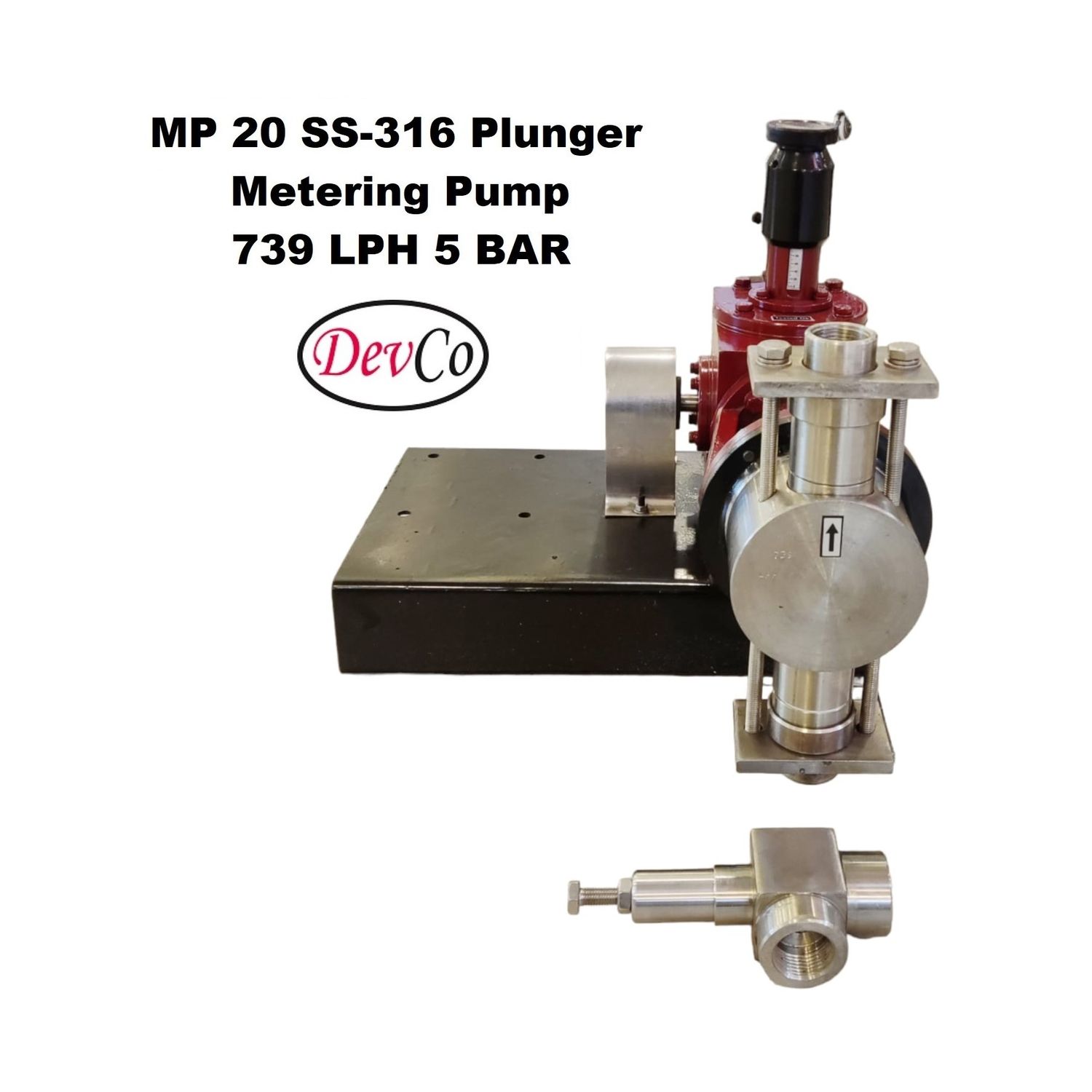 Pompa Dosing MP273905 SS-316 Plunger Metering Pump 739 LPH 5 Bar (Complete Set) 4pole