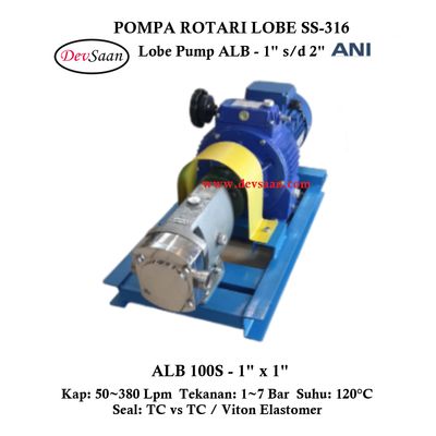 Rotary Lobe Pump ALB-100S Pompa Rotari Lobe (Complete Set) 4pole Rotary Lobe Pump ALB-100S Pompa Rotari Lobe (Complete Set) 4pole