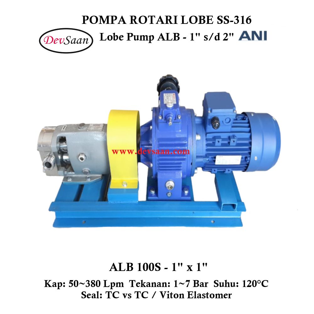 Rotary Lobe Pump ALB-100S Pompa Rotari Lobe (Complete Set) 4pole