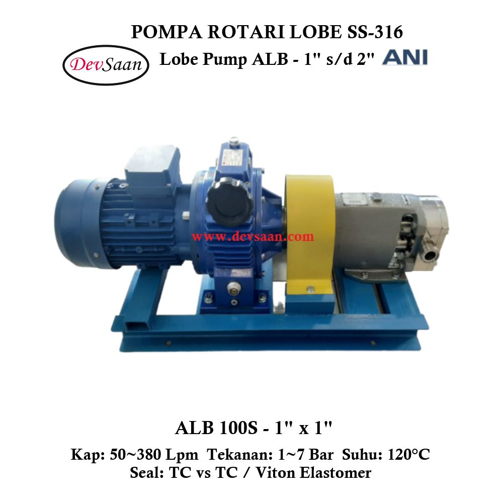 Rotary Lobe Pump ALB-100S Pompa Rotari Lobe (Complete Set) 4pole