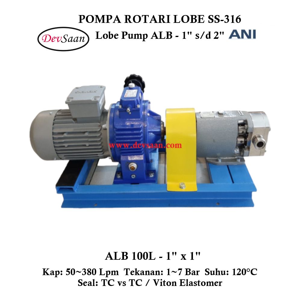 Rotary Lobe Pump ALB-100L Pompa Rotari Lobe (Complete Set) 4pole