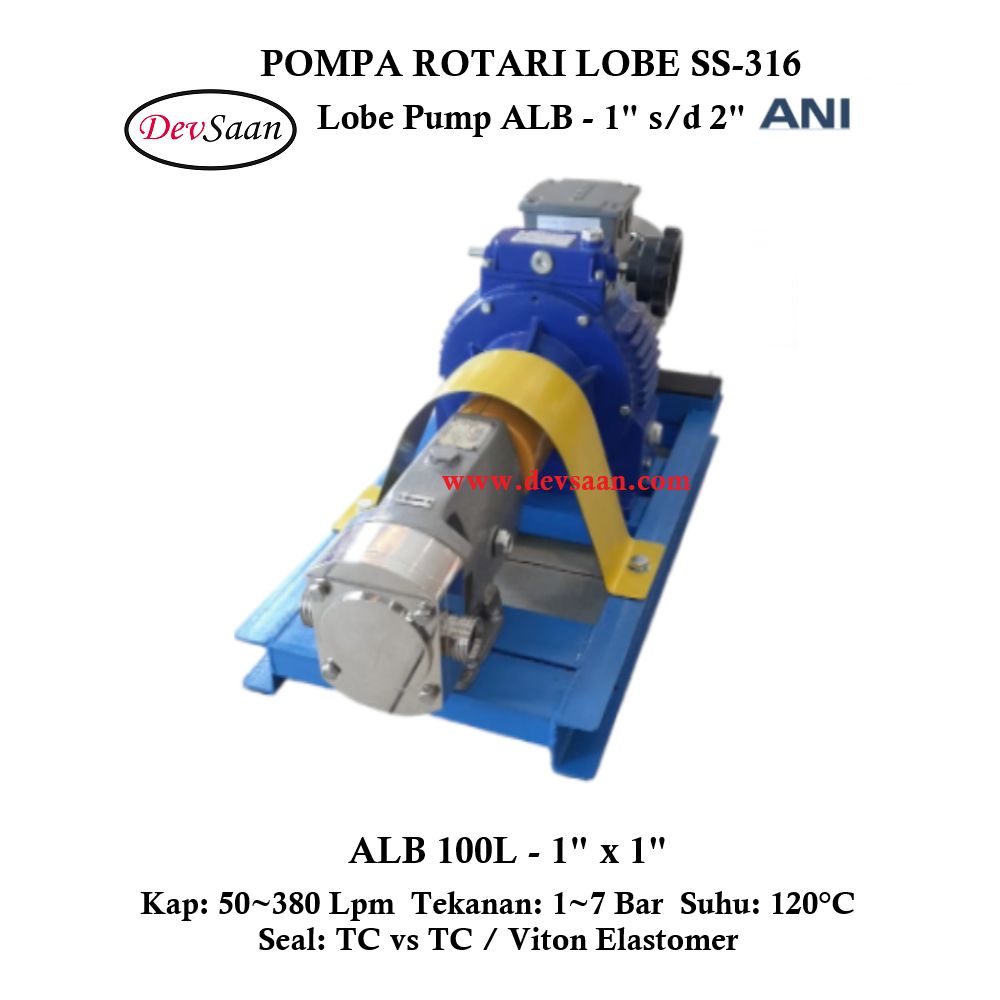 Rotary Lobe Pump ALB-100L Pompa Rotari Lobe (Complete Set) 4pole