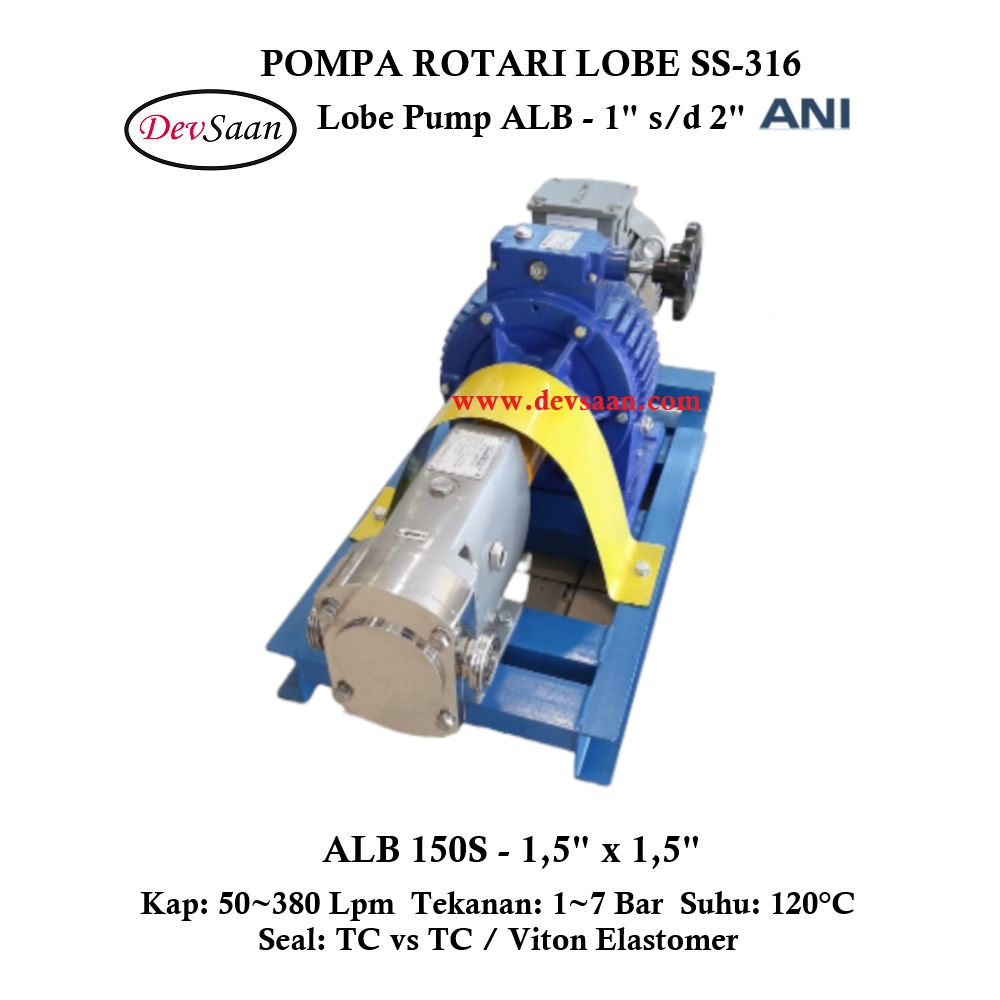 Rotary Lobe Pump ALB-150S Pompa Rotari Lobe (Complete Set) 4pole