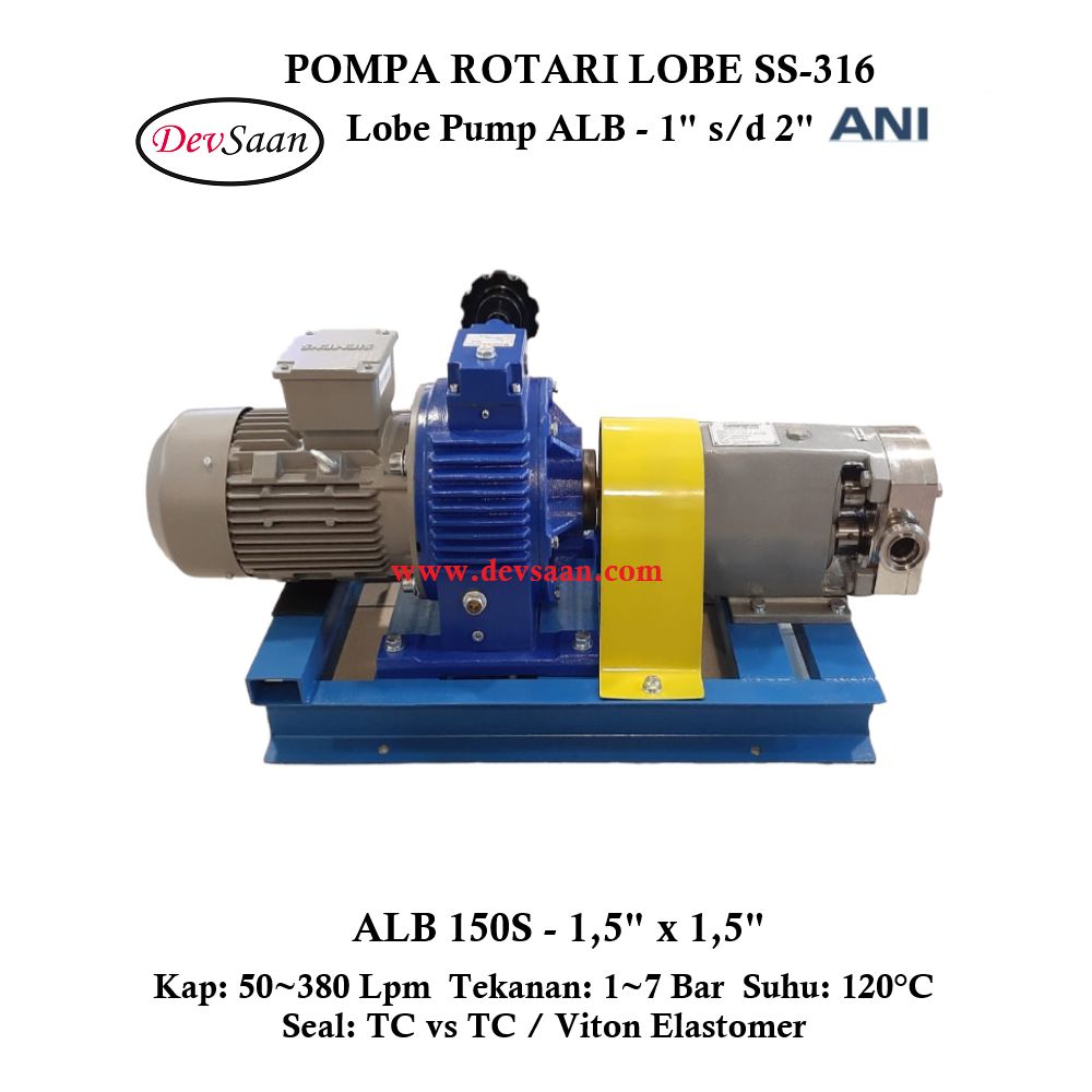Rotary Lobe Pump ALB-150S Pompa Rotari Lobe (Complete Set) 4pole
