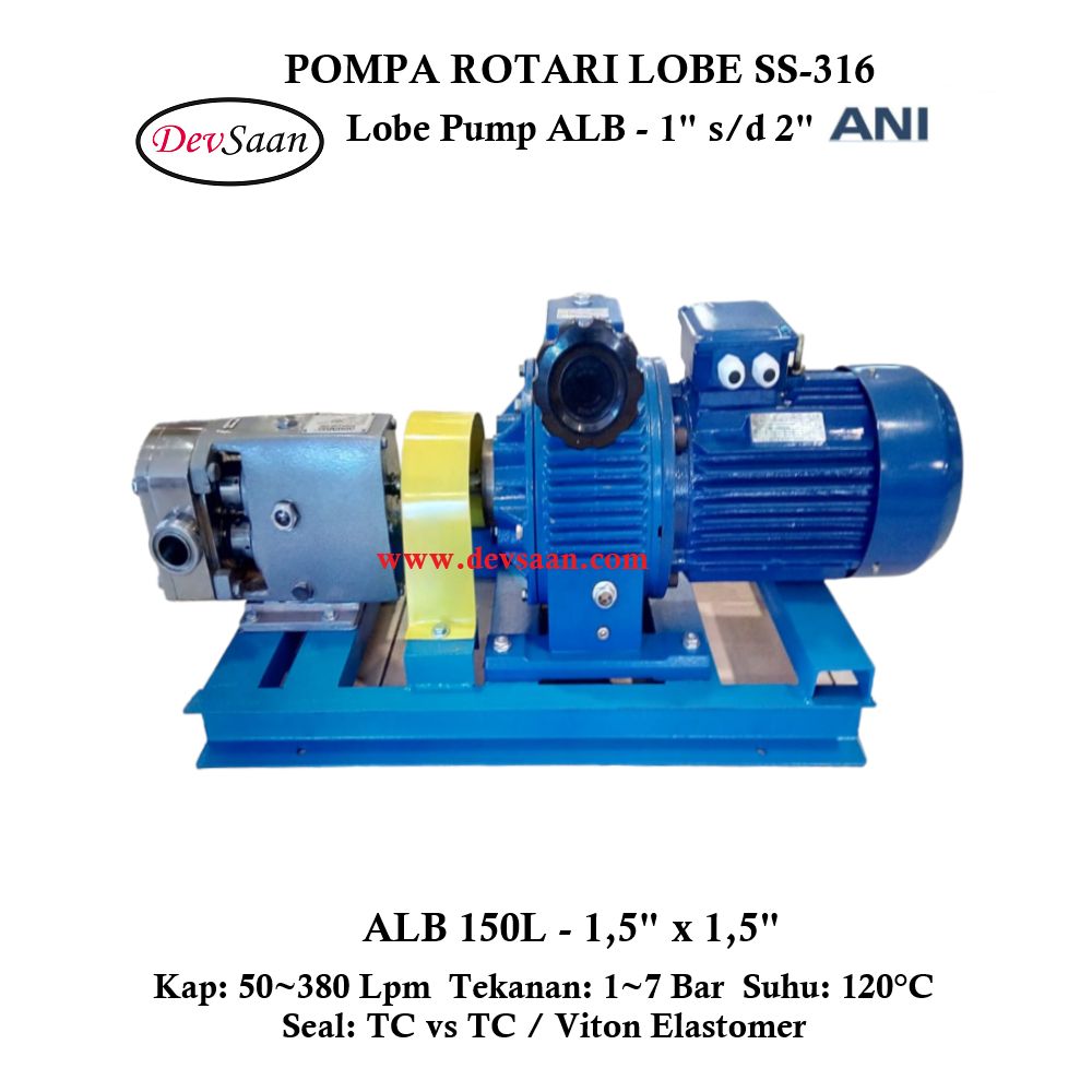 Rotary Lobe Pump ALB-150L Pompa Rotari Lobe (Complete Set) 4pole
