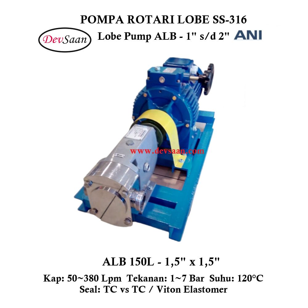Rotary Lobe Pump ALB-150L Pompa Rotari Lobe (Complete Set) 4pole