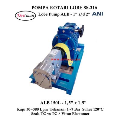 Rotary Lobe Pump ALB-150L Pompa Rotari Lobe (Complete Set) 4pole Rotary Lobe Pump ALB-150L Pompa Rotari Lobe (Complete Set) 4pole