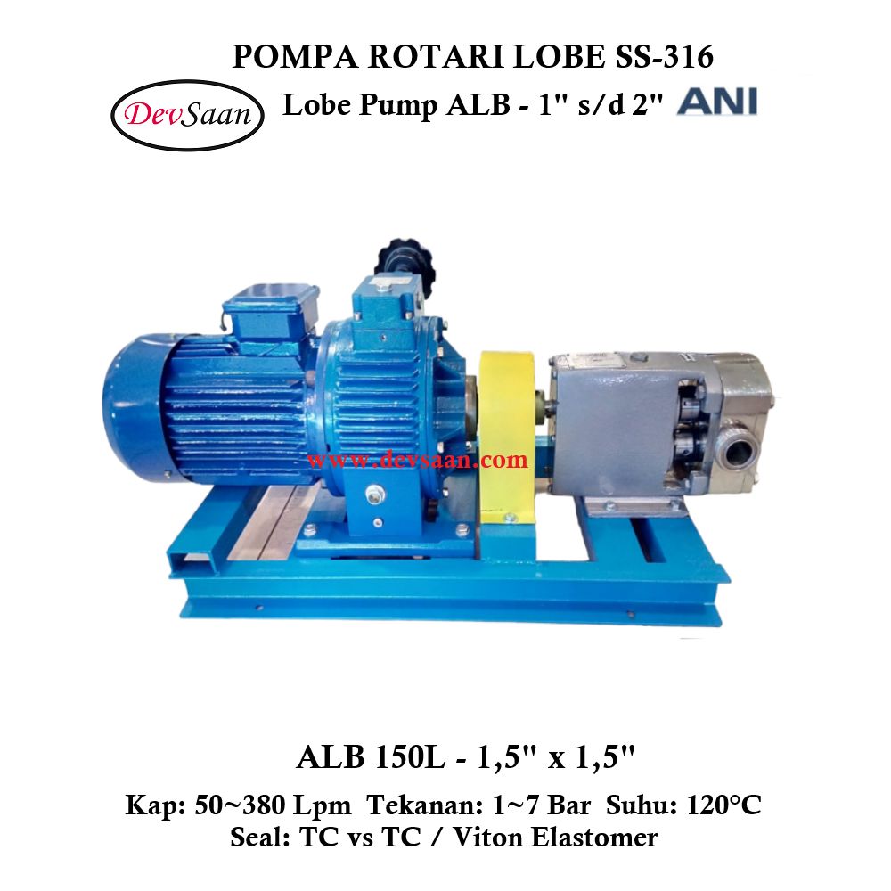 Rotary Lobe Pump ALB-150L Pompa Rotari Lobe (Complete Set) 4pole
