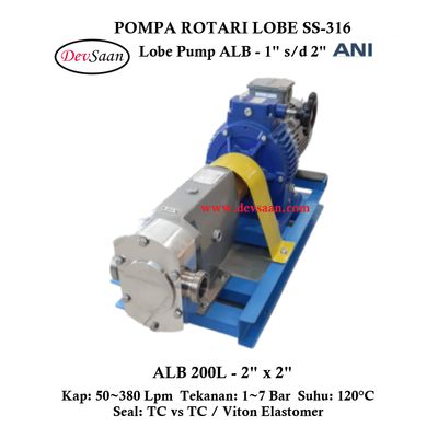 Rotary Lobe Pump ALB-200L Pompa Rotari Lobe (Complete Set) 6pole Rotary Lobe Pump ALB-200L Pompa Rotari Lobe (Complete Set) 6pole