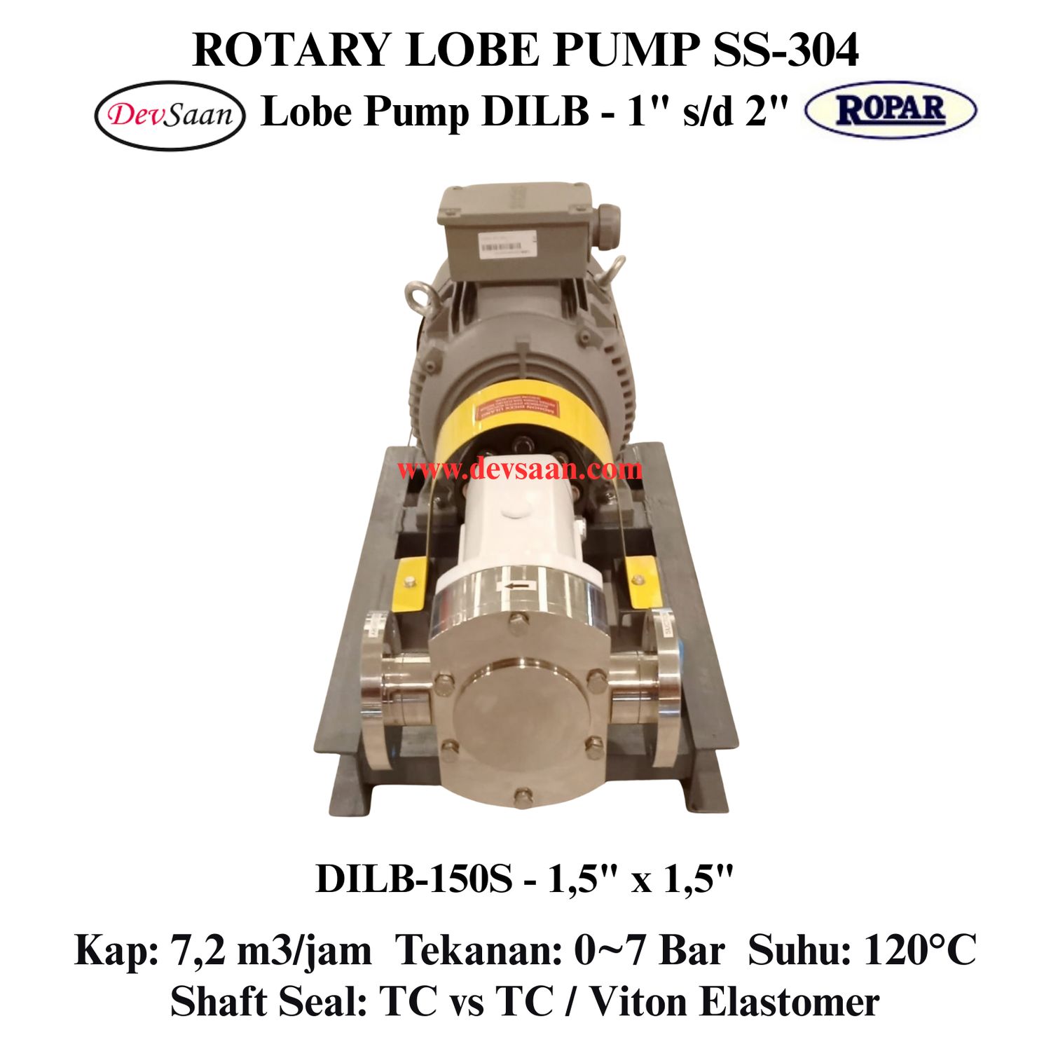 Rotary Lobe Pump DILB-150S Pompa Rotari Lobe (Complete Set) 4pole