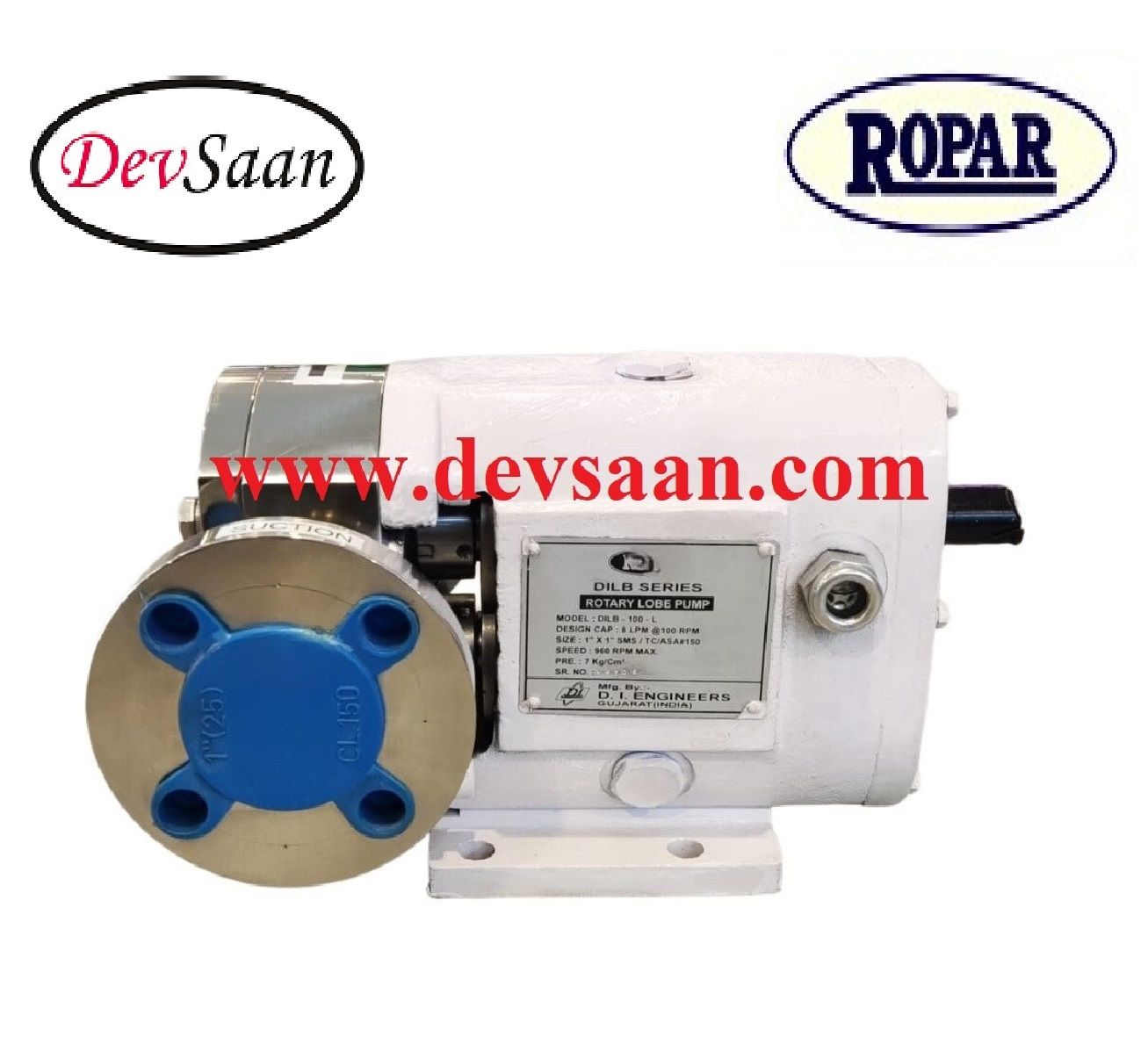 Rotary Lobe Pump DILB-100L Pompa Rotari Lobe (Complete Set) 4pole