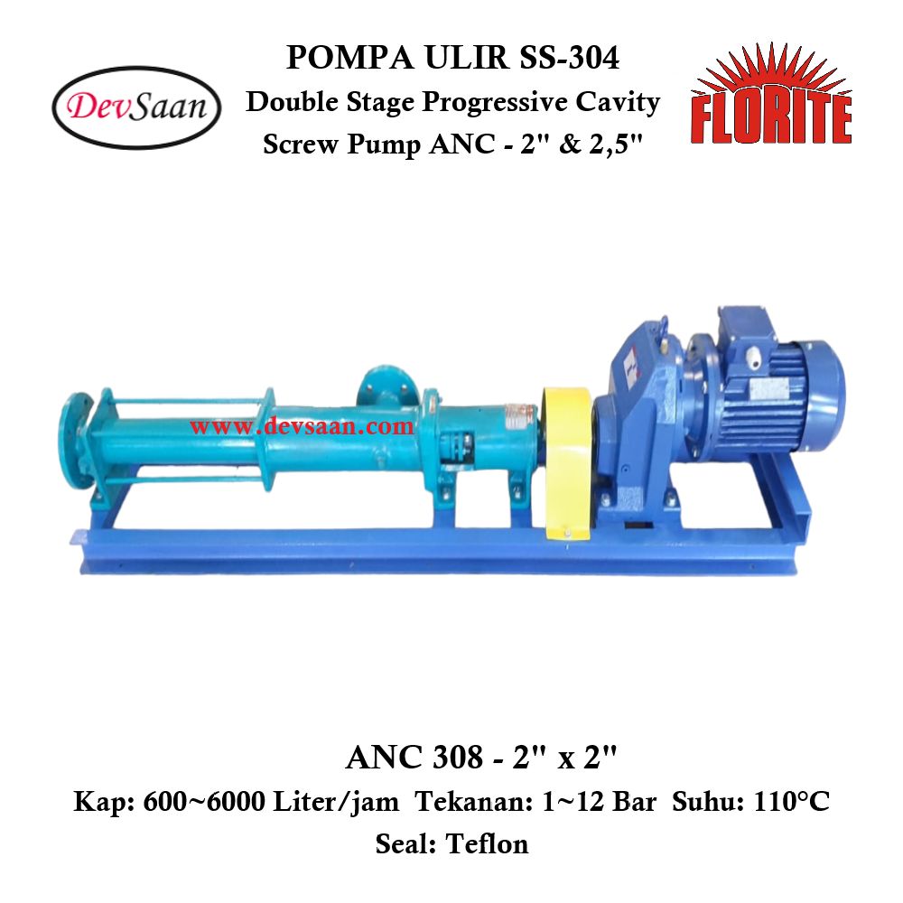 Pompa Ulir ANC 308 Screw Pump Complete Set