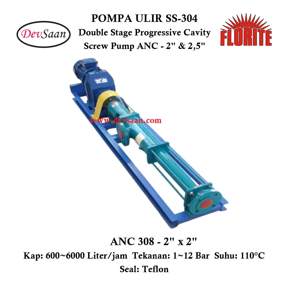 Pompa Ulir ANC 308 Screw Pump Complete Set