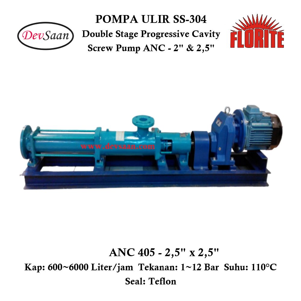 Pompa Ulir ANC 405 Double stage Screw Pump Complete Set