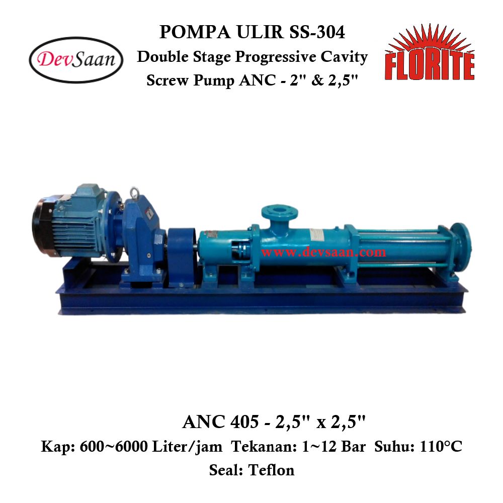 Pompa Ulir ANC 405 Double stage Screw Pump Complete Set