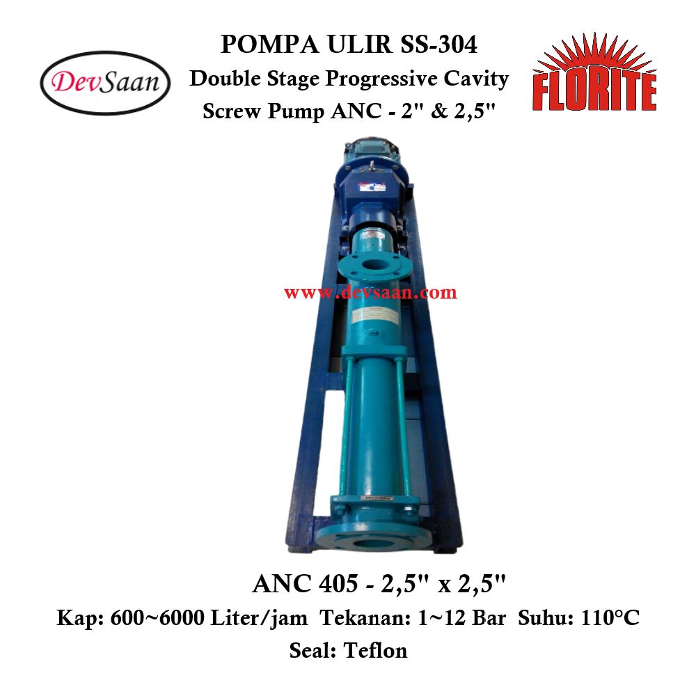 Pompa Ulir ANC 405 Double stage Screw Pump Complete Set