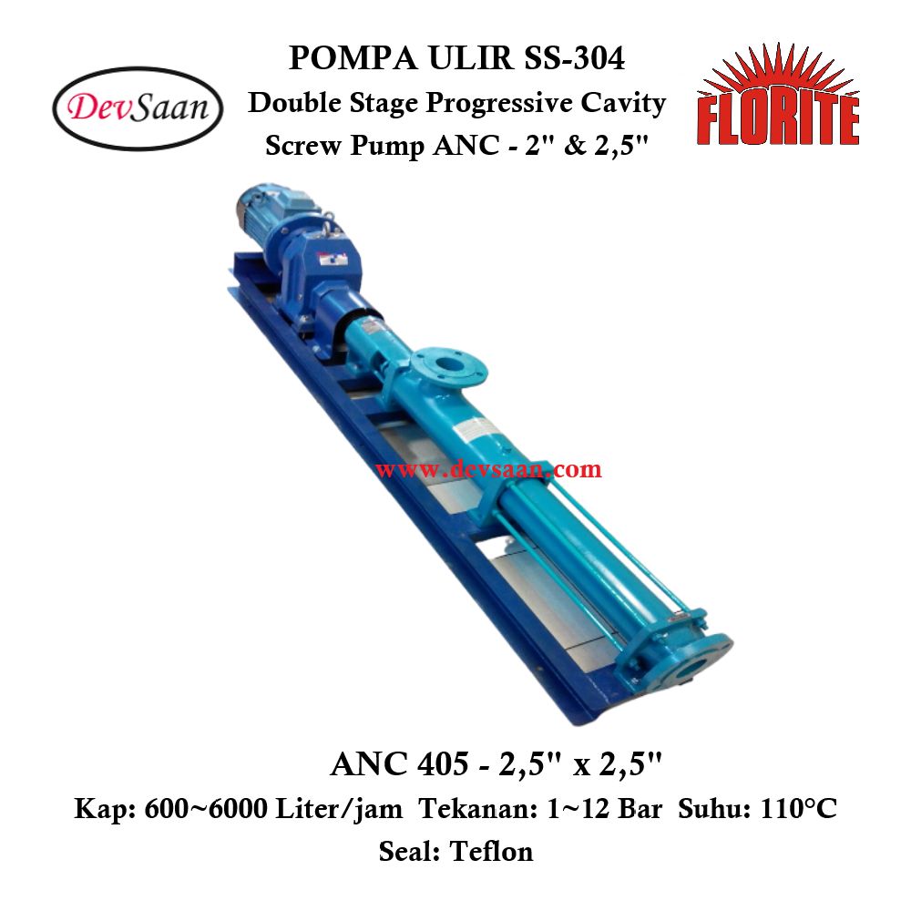 Pompa Ulir ANC 405 Double stage Screw Pump Complete Set