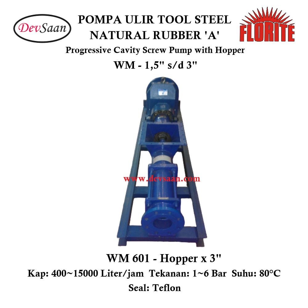 Pompa Ulir WM 601 Screw Pump Complete Set
