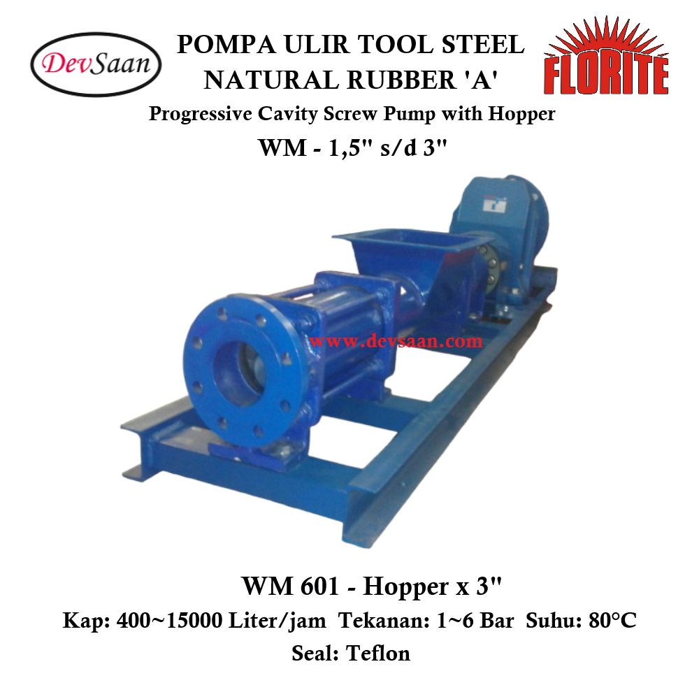 Pompa Ulir WM 601 Screw Pump Complete Set