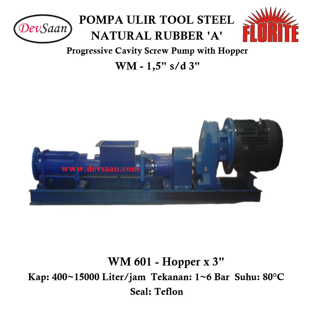 Pompa Ulir WM 601 Screw Pump Complete Set