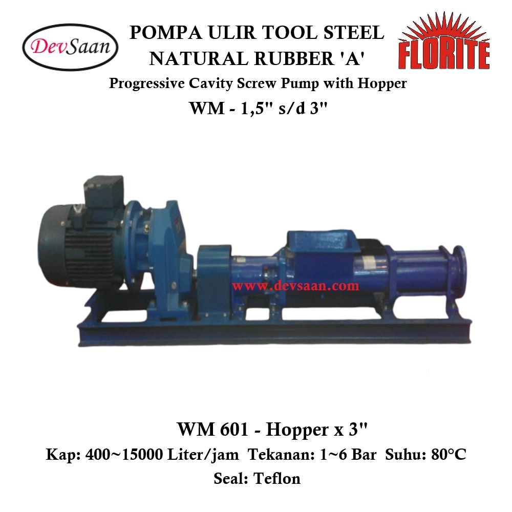 Pompa Ulir WM 601 Screw Pump Complete Set