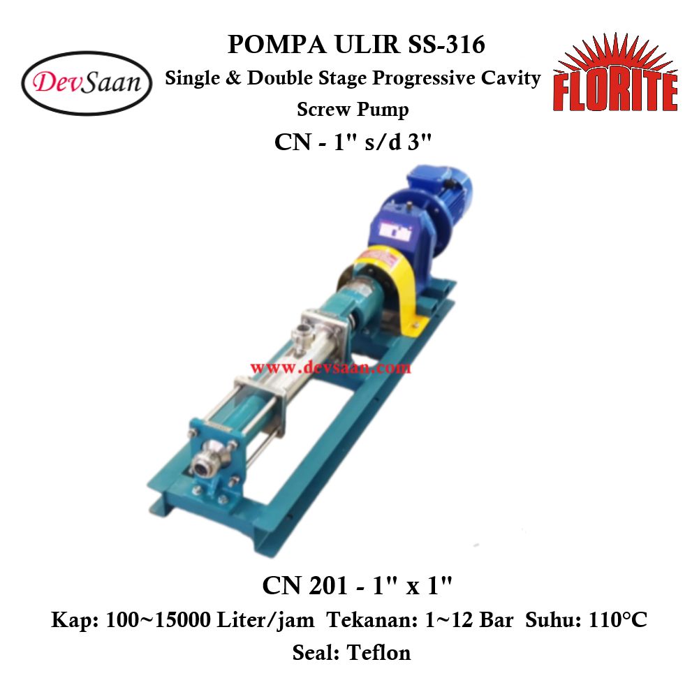 Pompa Ulir CN 201 Screw Pump Complete Set