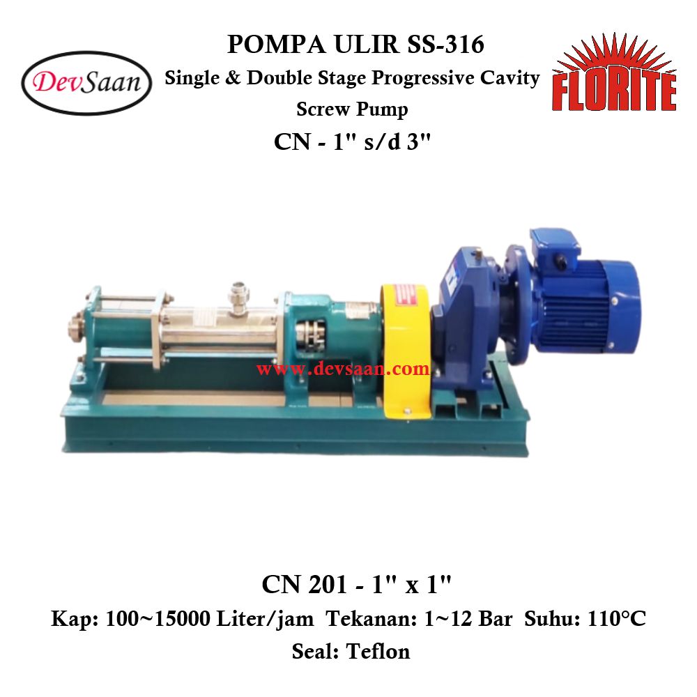 Pompa Ulir CN 201 Screw Pump Complete Set