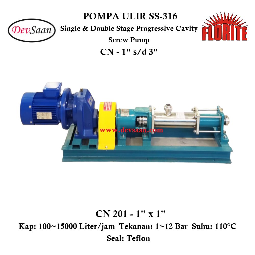 Pompa Ulir CN 201 Screw Pump Complete Set