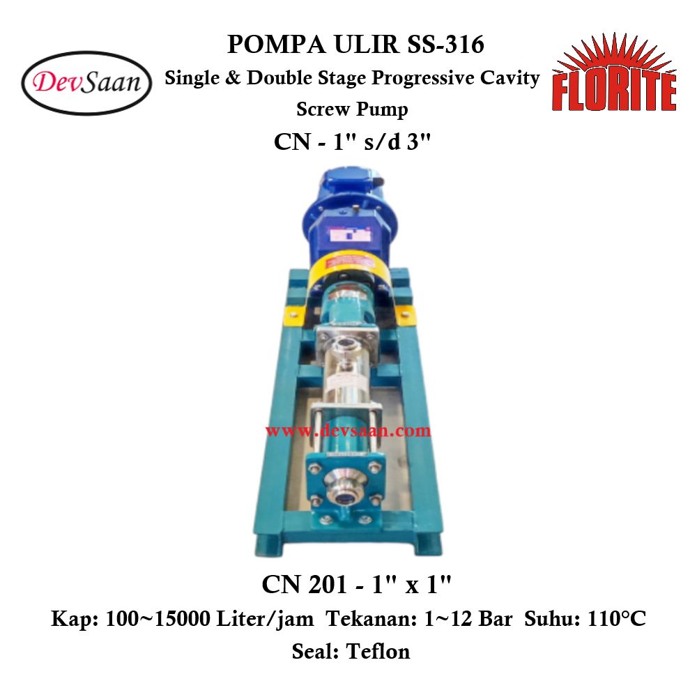 Pompa Ulir CN 201 Screw Pump Complete Set