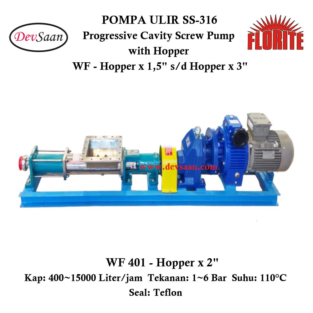 Pompa Ulir WF 401 Screw Pump Complete Set