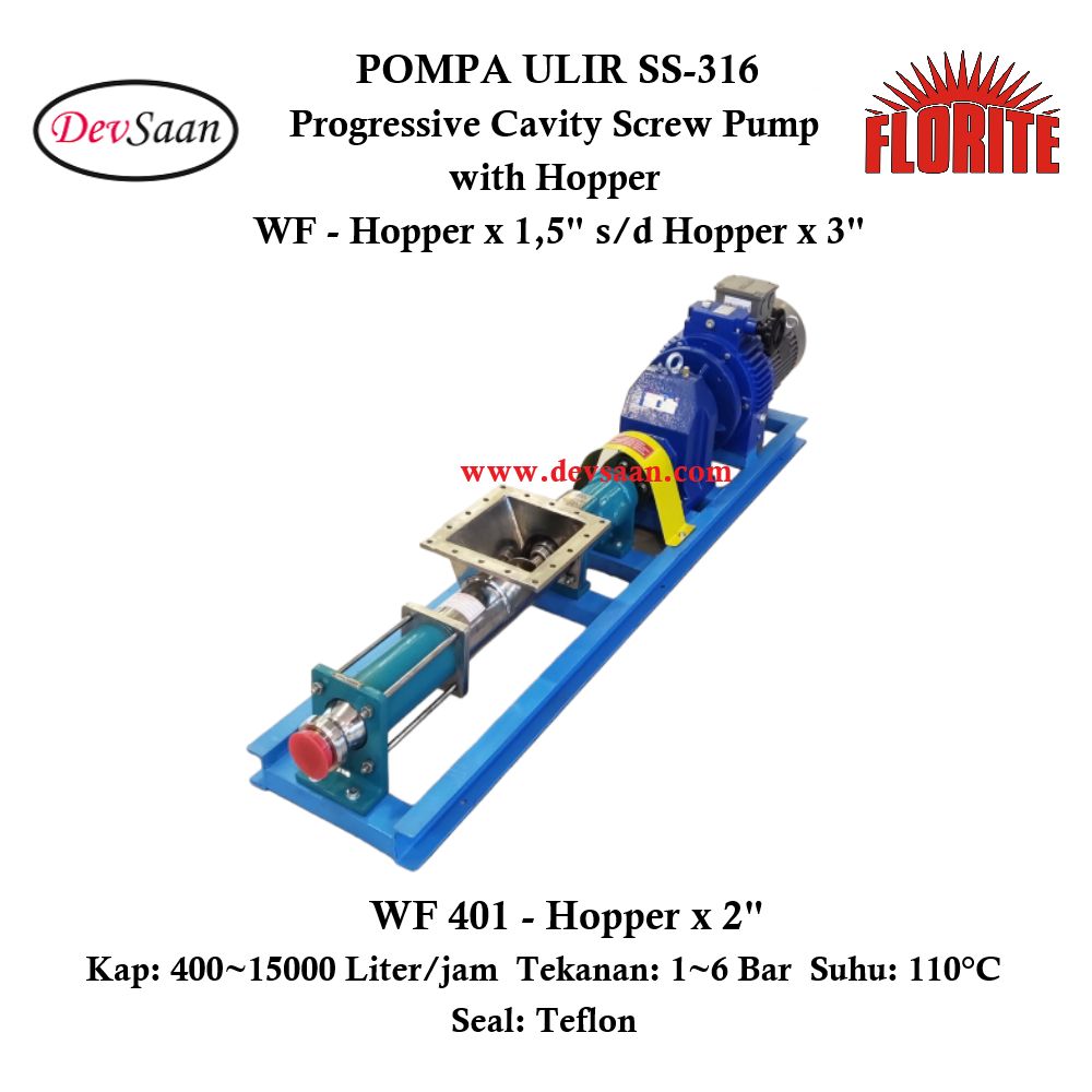 Pompa Ulir WF 401 Screw Pump Complete Set