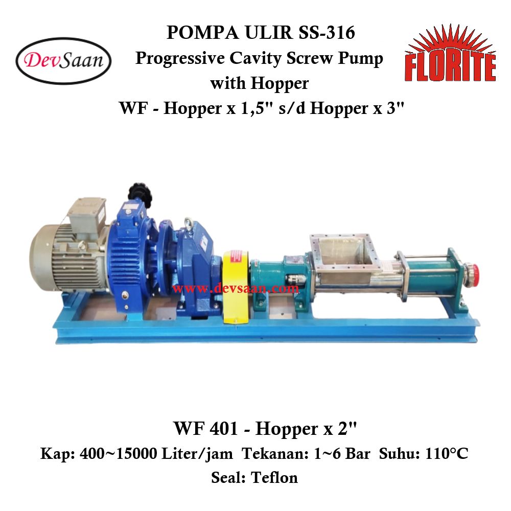 Pompa Ulir WF 401 Screw Pump Complete Set
