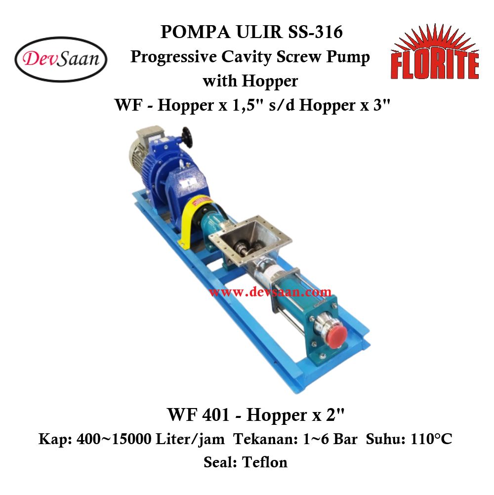 Pompa Ulir WF 401 Screw Pump Complete Set