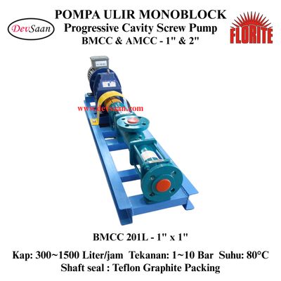 Pompa Ulir BMCC 201L Screw Pump Monoblock Complete Set